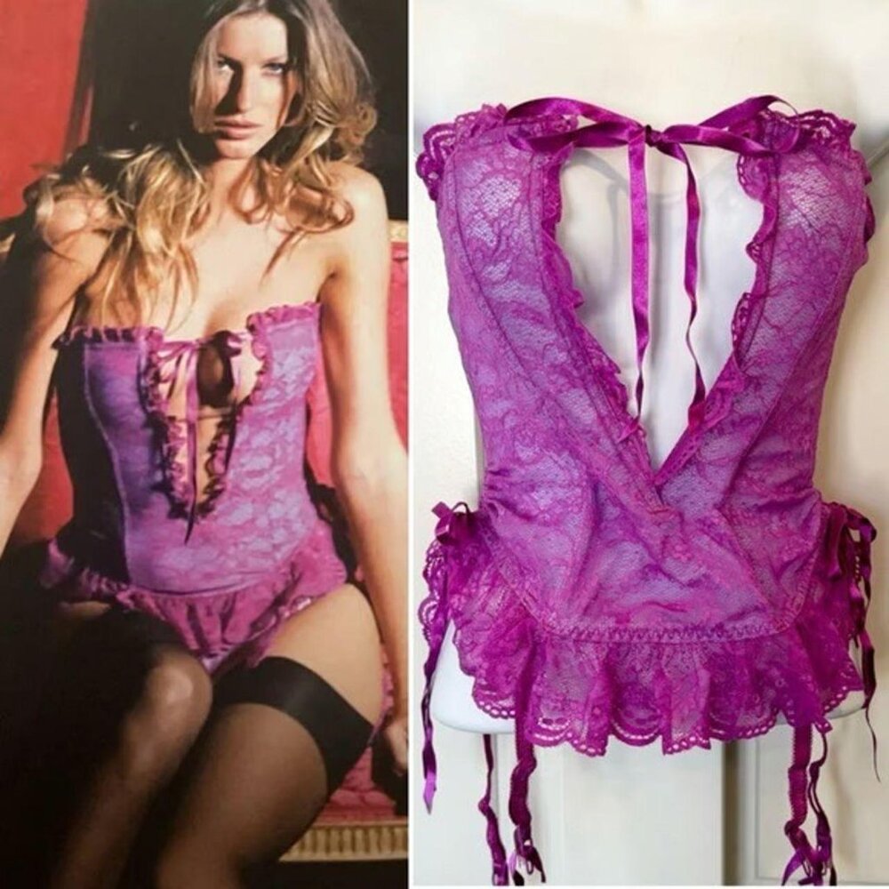 RARE Vintage Victoria’s Secret Corset Bustier Purple